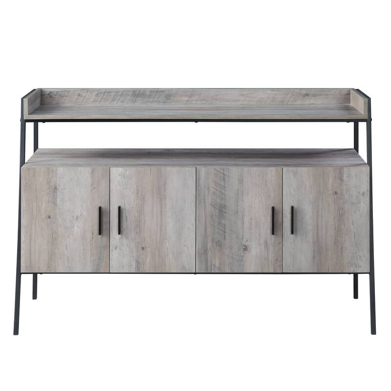 Samiya Gray Oak & Black Finish TV Stand