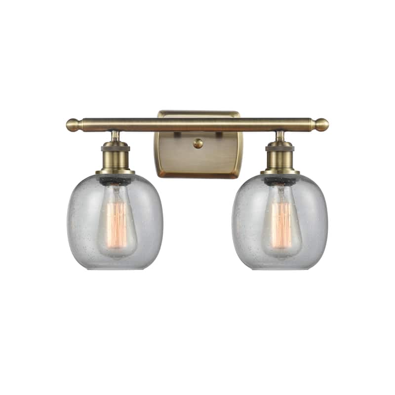 Innovations Lighting 516-2W-11-16 Belfast Vanity Belfast 2 Light 16" - Seedy / Antique Brass