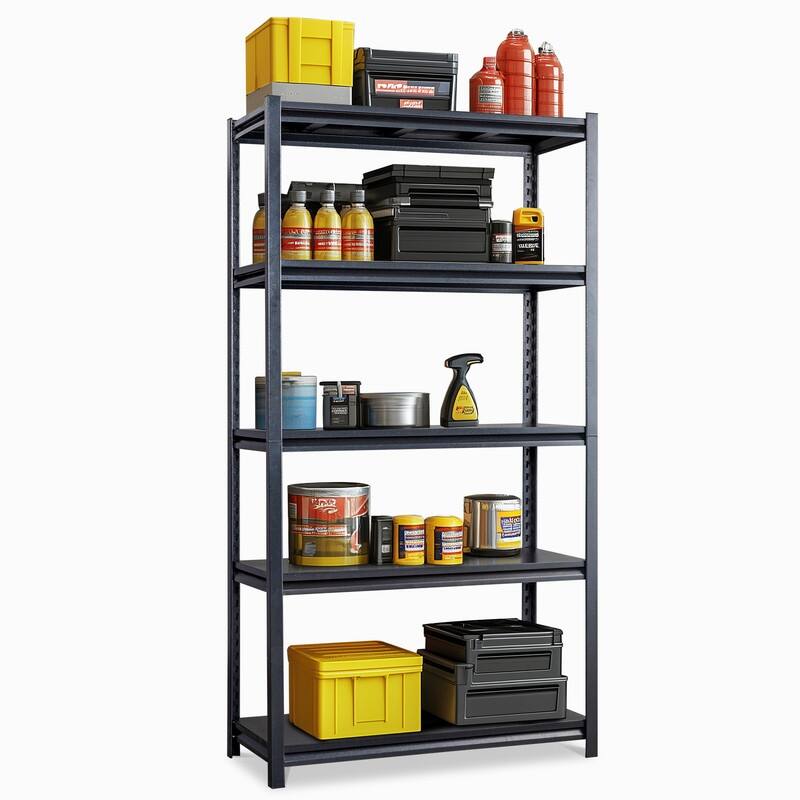 72" H 5-Tier Adjustable Garage Shelves Heavy Duty Storage Unit