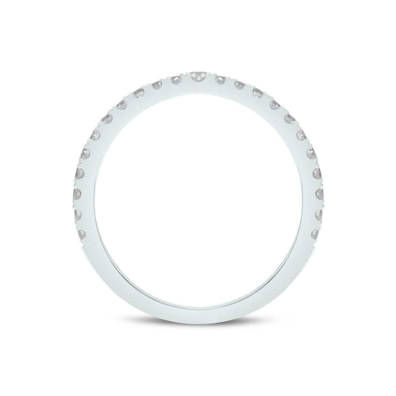 Marquee 1.50 CTW Center Oval Cut Lab Grown Diamond Engagement Ring Set in 14Karat White Gold