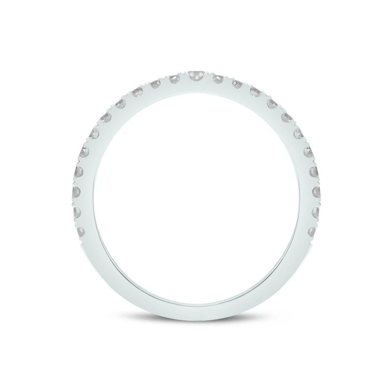 Marquee 3.30 CTW Center Oval Cut Lab Grown Diamond Engagement Ring Set in 14Karat White Gold