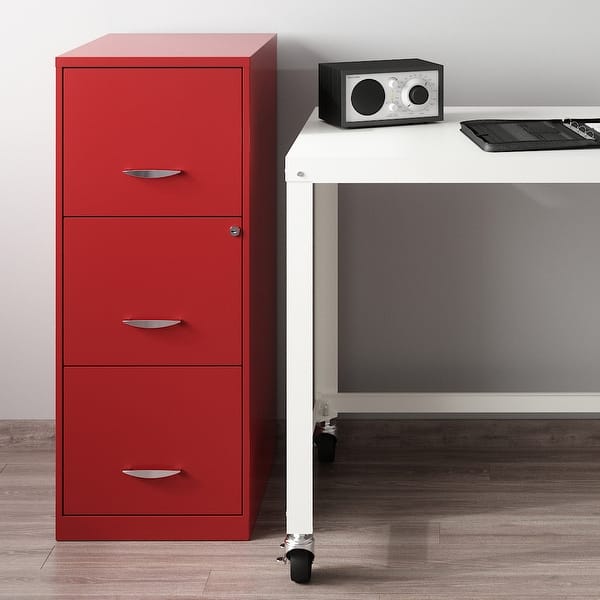 Space Solutions Lava Red 3Drawer Vertical File Bed Bath