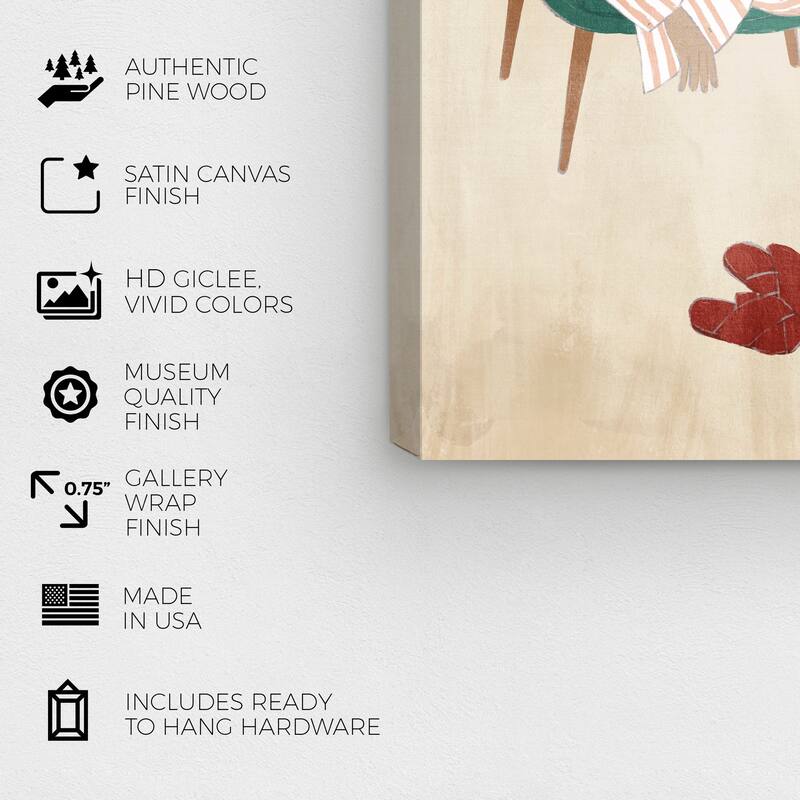 Wynwood Studio Fashion and Glam Before bedtime Brown and Dark Green Modern & Contemporary Wall Art Canvas Print