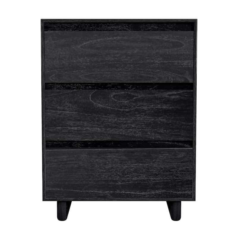 Halmstad Wood Panel 3 Drawer Narrow Nightstand