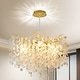 preview thumbnail 1 of 22, Crystal Tree Branch Chandelier Modern Round Ceiling Pendant Light 23.62x23.62x12.59in - Gold