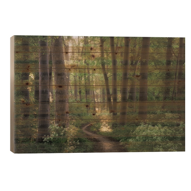 Spring Chaos Print On Wood by Martin Podt - Multi-Color - 26x40x1.5