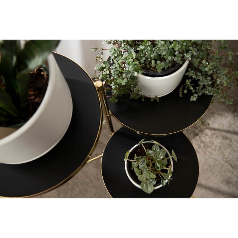 Kate and Laurel Fields Tri-Level Metal Plant Stand - 10x10x30