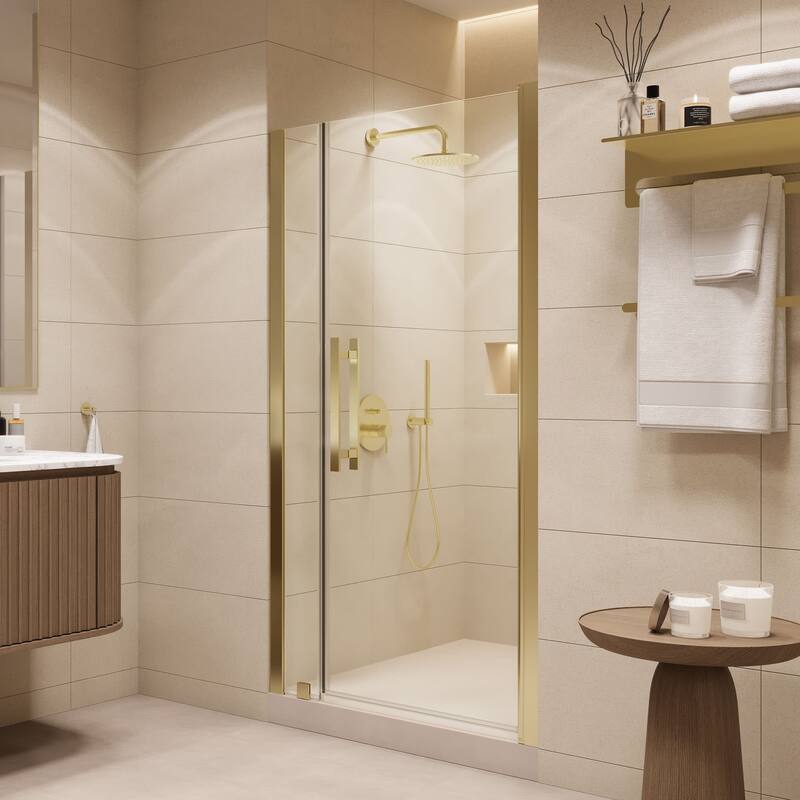 Ove Decors 15SGP-PASA39 Pasadena 72" High x 39-3/8" Wide Pivot - Brushed Gold