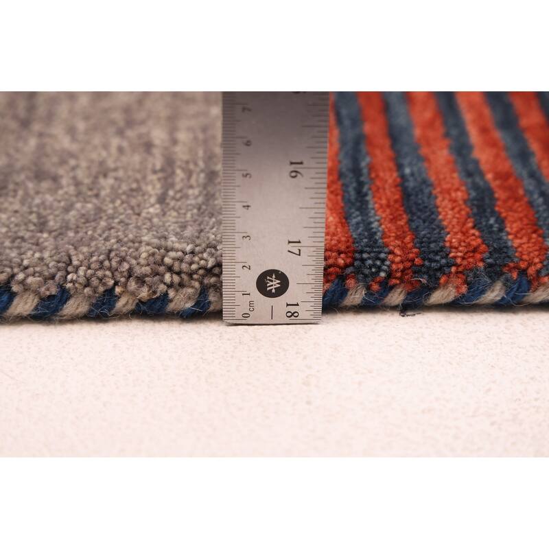 ECARPETGALLERY Hand Loomed Kashkuli Gabbeh Navy Wool Rug - 6'10 x 9'8