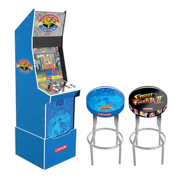 Arcade1Up Street Fighter II Champion Edition Arcade Game & Padded