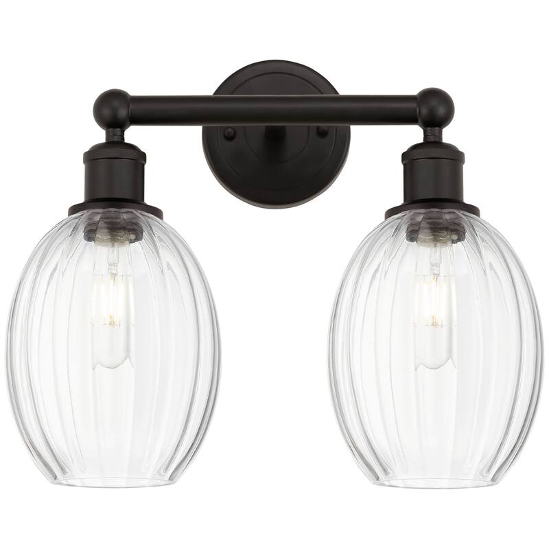 Innovations Lighting Endless Possibilities Edison - Preston - 2 Light 15" Bulb Shade Bath Vanity Light - Clear/Oil Rubbed Bronze