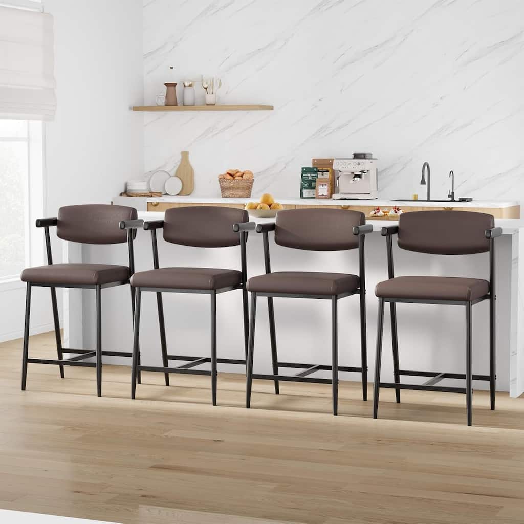 4 Pcs Counter Height Bar Stools Set for Kitchen Islands, Counter Bars