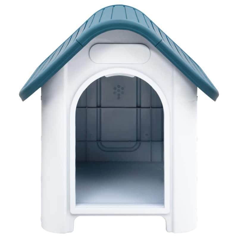 vidaXL Dog House Garden Dog Kennel Small Pet Cage Puppy Shelter Polypropylene - 23.2" x 29.5" x 26"