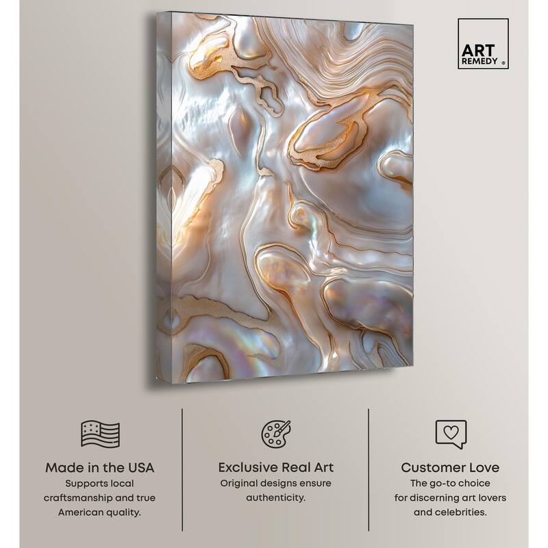 Fluid Preciousness I Canvas by Art Remedy, Gallery Wrapped