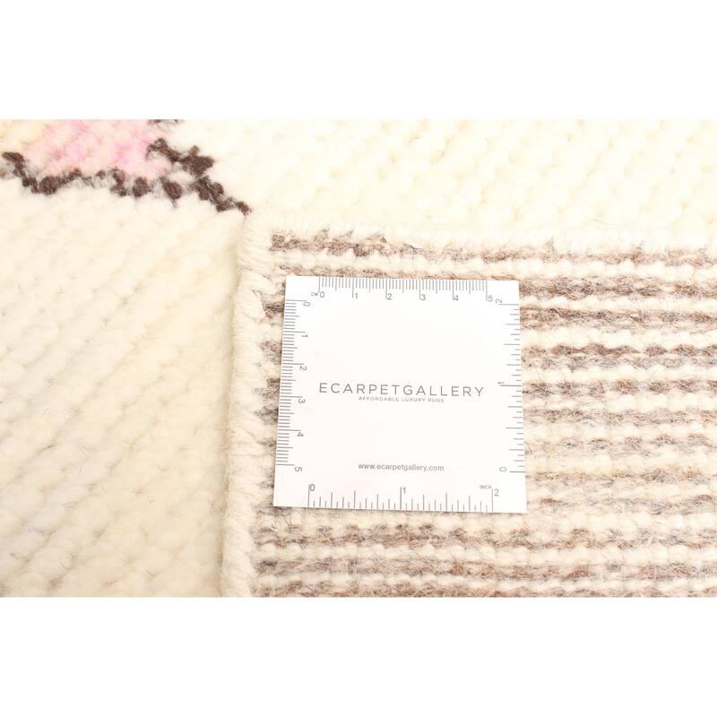 ECARPETGALLERY Hand-knotted Tangier Cream Wool Rug - 5'2 x 7'10