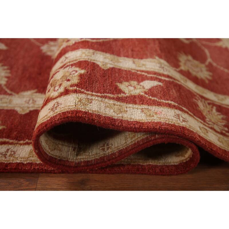 Floral Chobi Peshawar Oriental Area Rug Handknotted Wool Carpet 4'11