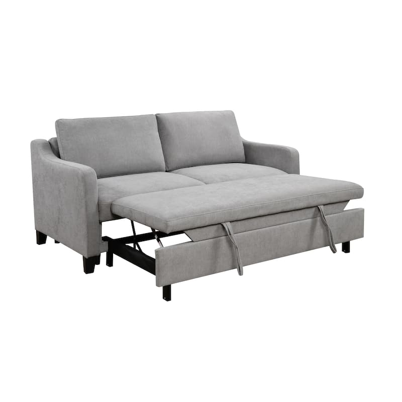 3 In 1 Modern Convertible Sleeper Sofa Bed, Loveseat Futon Sofa Couch W/Pull out Bed and Reclining Backrest