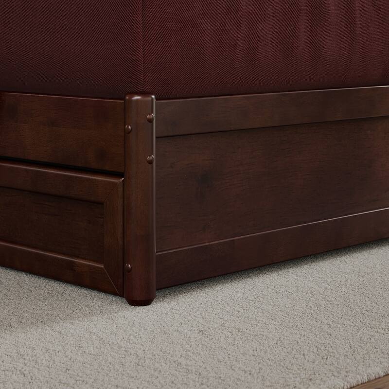 Lucia Platform Bed with Panel Footboard and Twin XL Trundle