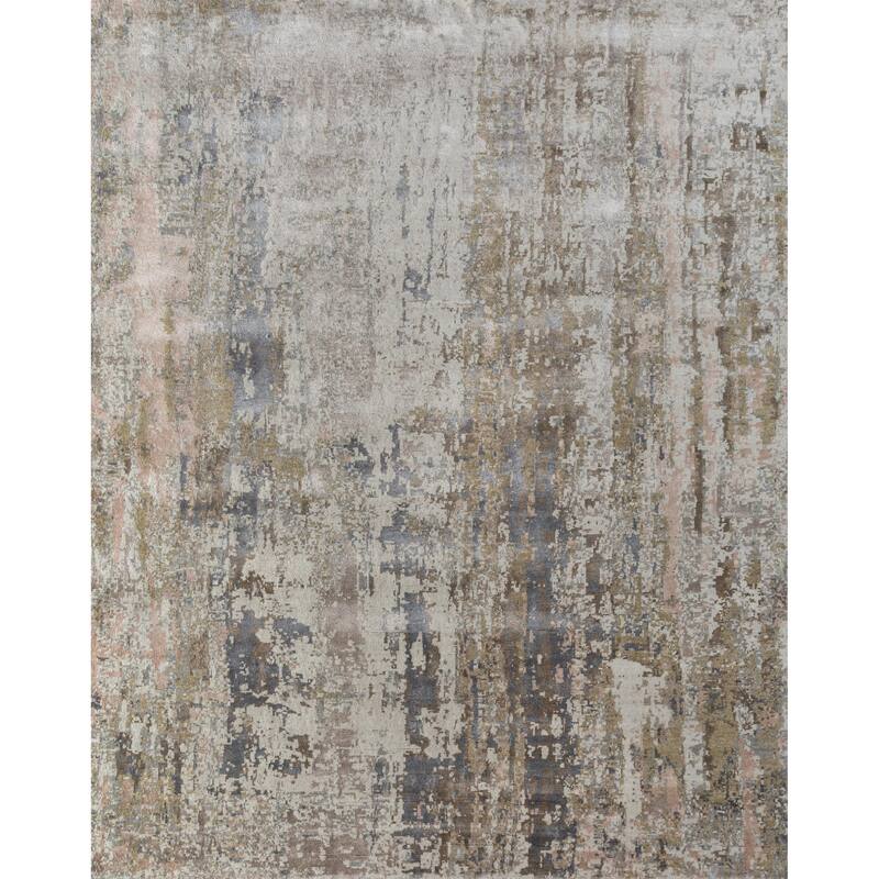 HomeRoots Abstract Contemporary Rectangle Area Rug - 120.00 in. x 96.00 in. x 0.25 in.