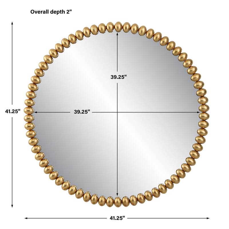 Uttermost Byzantine Round Gold Mirror - 41.25"W x 41.25"H x 2"D