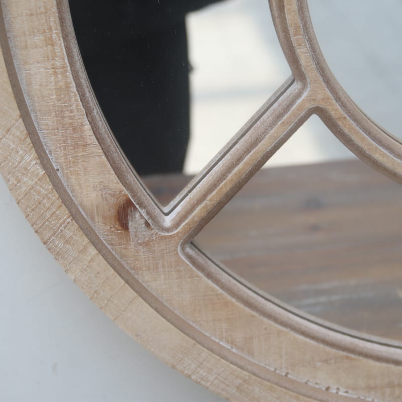 36" Antique Oval Windowpane Mirror