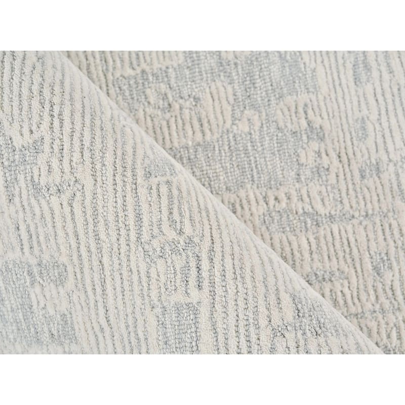 Exquisite Rugs Aspen Handmade Hand-tufted New Zealand Wool on Canvas Blue/Ivory Area Rug