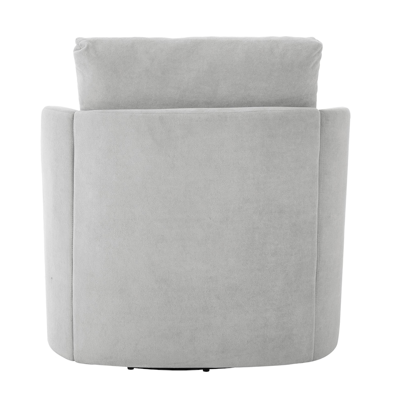 360° Swivel Chair - Chenille Upholstery, 440lb Capacity, Barrel Design