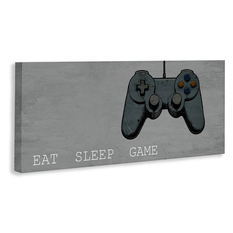 Stupell Eat Sleep Game Hobby Canvas Wall Art Design By Kim Allen