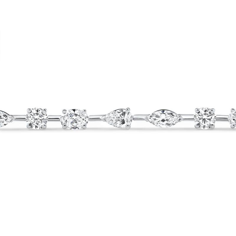 Bliss Diamond 8Ct Mixed Cut Diamond Tennis Bracelet 7" Yellow Gold Lab Grown