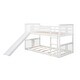 preview thumbnail 20 of 25, Built-in Design Twin Over Twin Bunk Bed with Slide and Ladder,House Shape Design