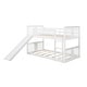 preview thumbnail 20 of 25, Built-in Design Twin over Twin Bunk Bed with Slide and Ladder,House Shape Design