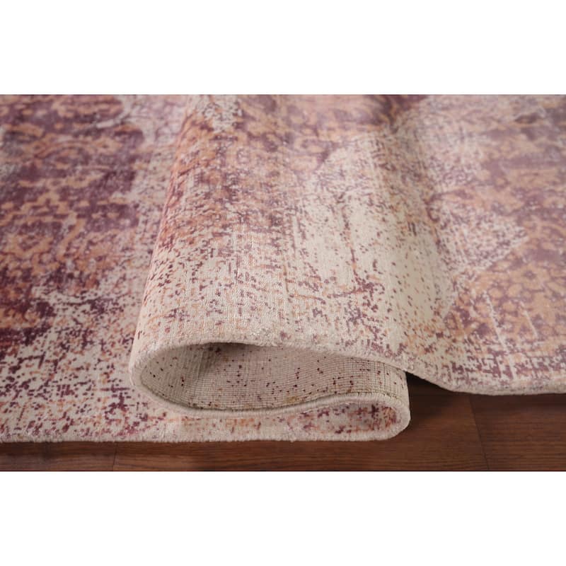 Abstract Modern Area Rug Hand-Knotted Wool Carpet - 4'10"x 7'8"