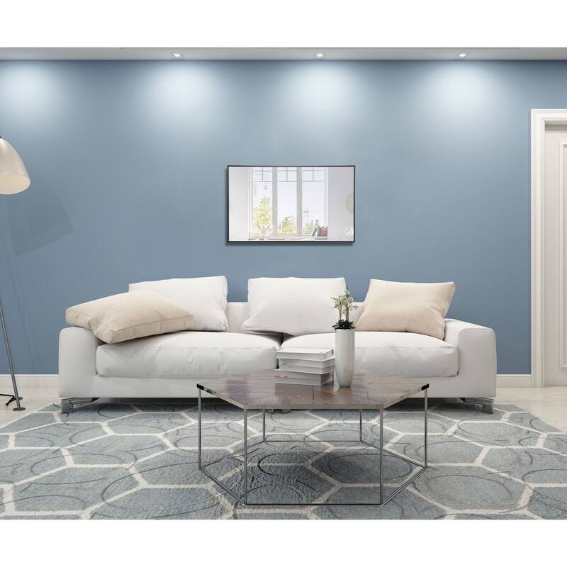 Elegant Lighting Eternity 40"x 24" Rectangular Metal Framed Wall