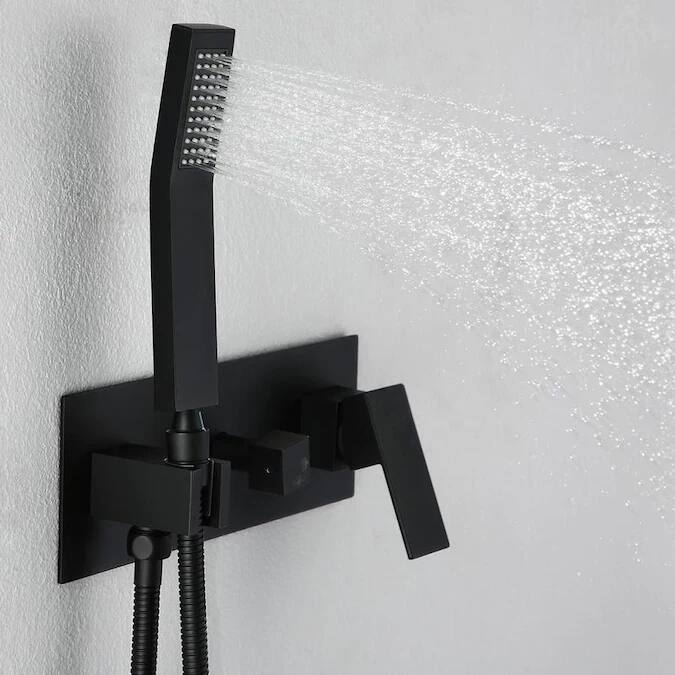 Shower Faucet Set Shower System 10 Inch Rainfall Shower Head with Handheld Sprayer Mixer Combo Set, Rough-in Valve Included