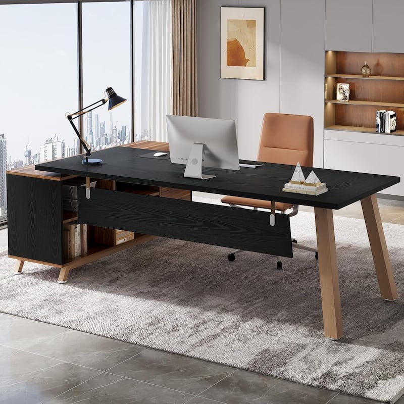 71 Inches Executive Desk with 55-Inch Cabinet