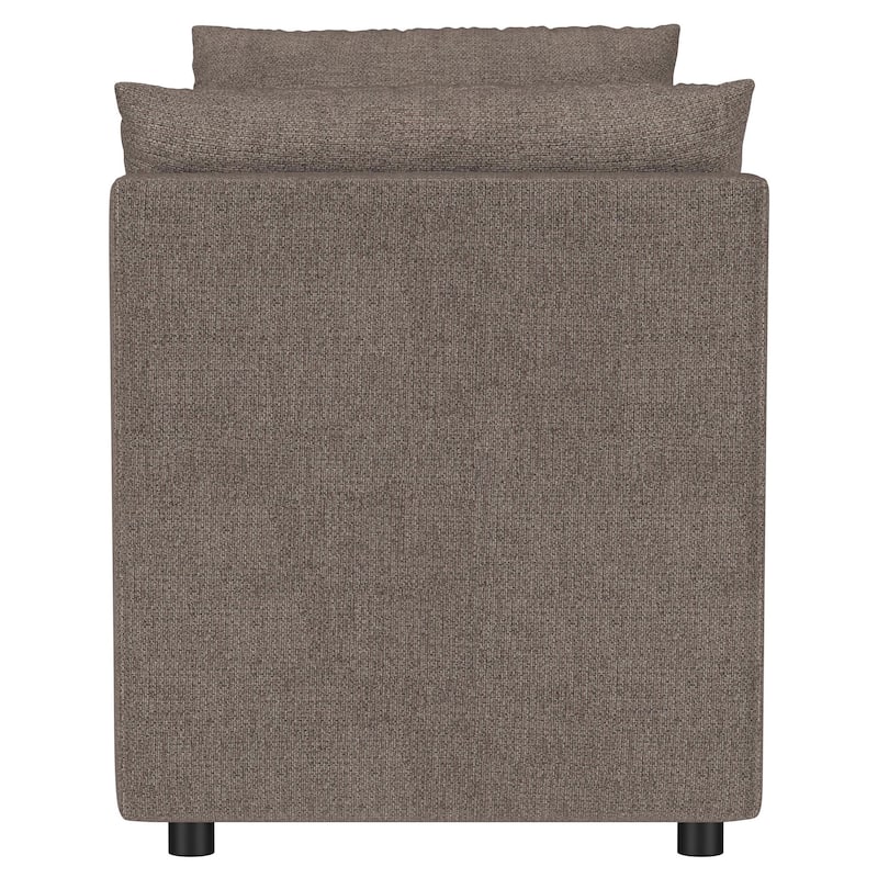 Robin Upholstered Accent Bench with Armrests Brown - 64.25'' X 22.50'' X 24.75''