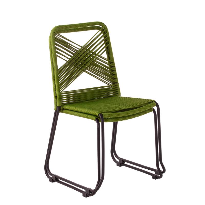 SEI Furniture Padko 2-Piece Stackable Outdoor Rope Chairs