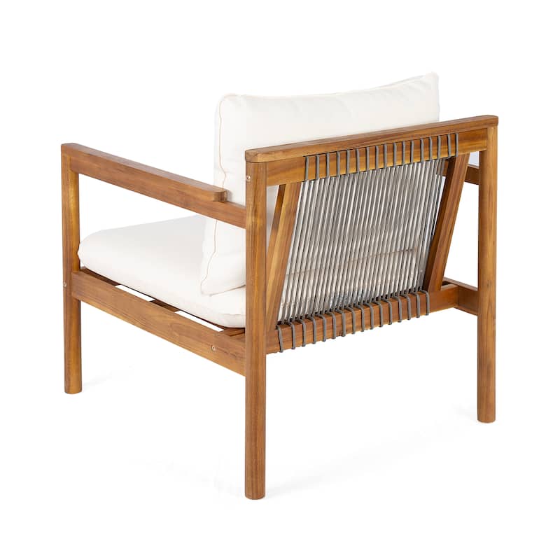 Christopher Knight Home- Elk Acacia Wood Outdoor Chat Set