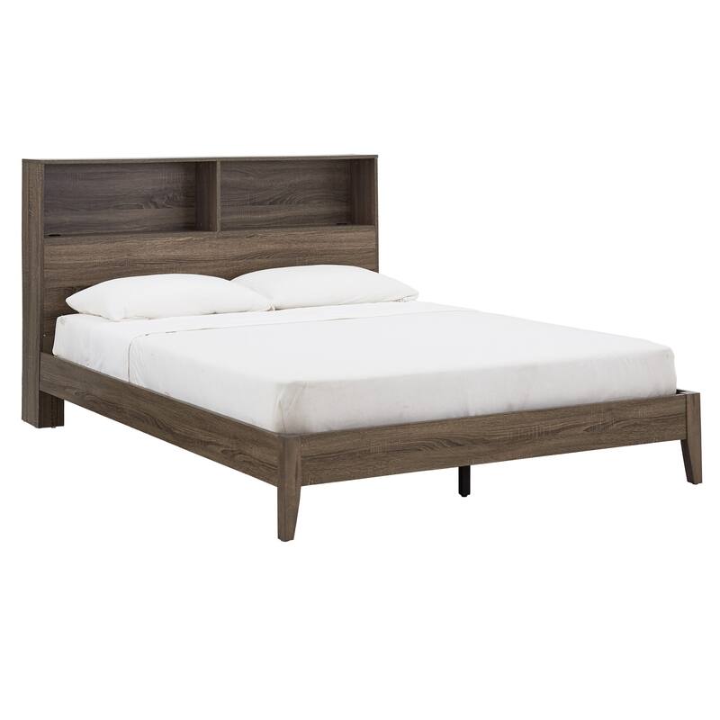 Malins Bookcase Queen Platform Bed with USBs by iNSPIRE Q Classic