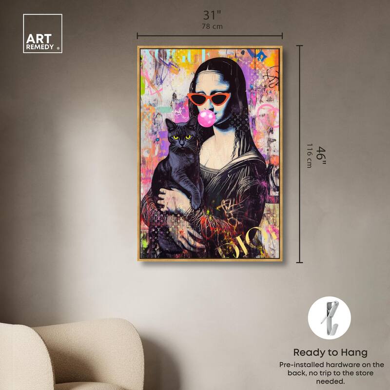 Classical Gal and Her Companion Canvas by Art Remedy