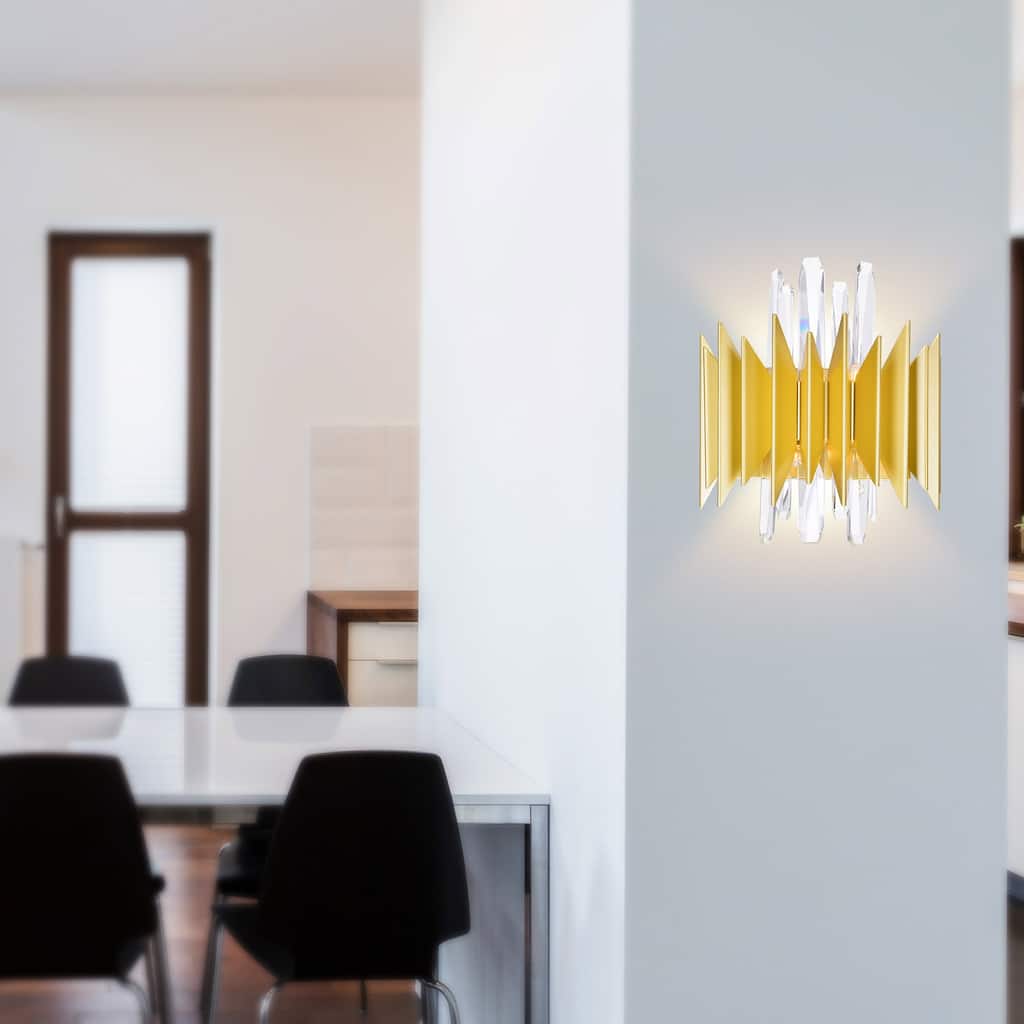 CWI Lighting Cityscape 5 Light 13in Satin Gold Wall Sconce - Satin Gold