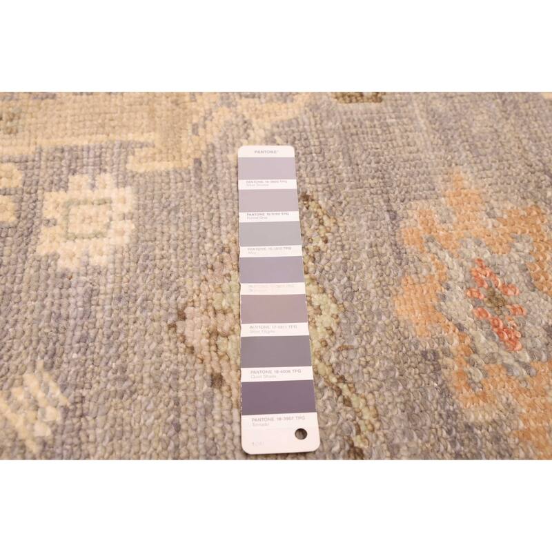 ECARPETGALLERY Hand-knotted Kavya Oushak Dark Grey Wool Rug - 8'0 x 9'11