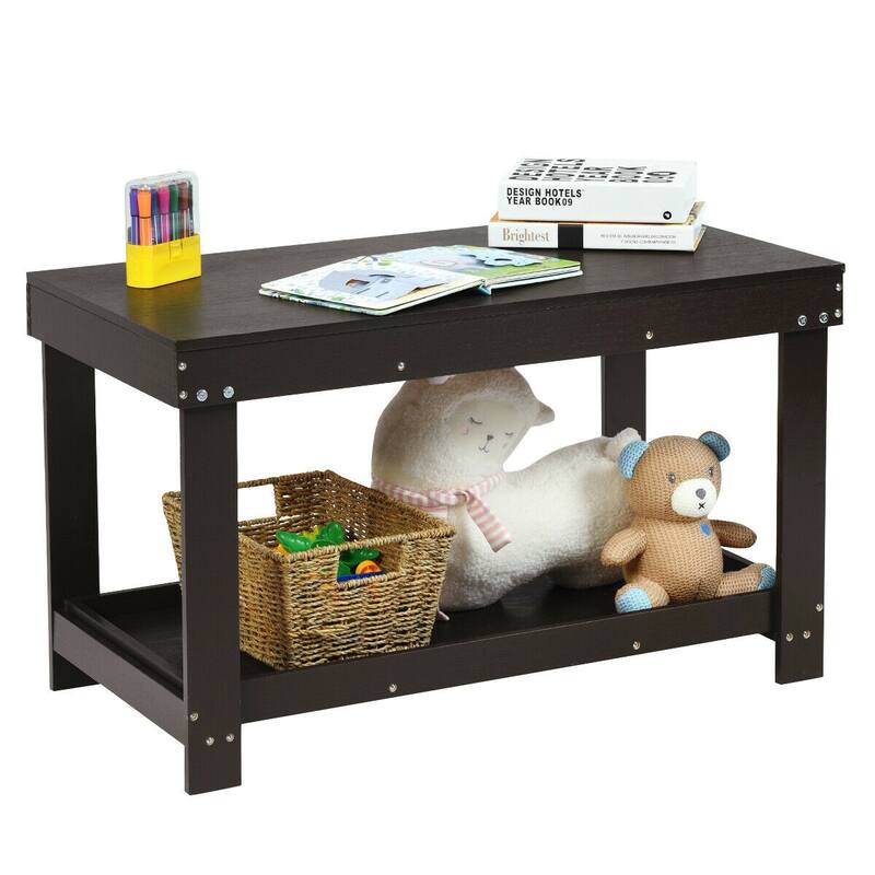 Gymax Patented Wood Kids Activity Play Table Block Table Multifunction - 32.5'' x 17'' x 19.5''