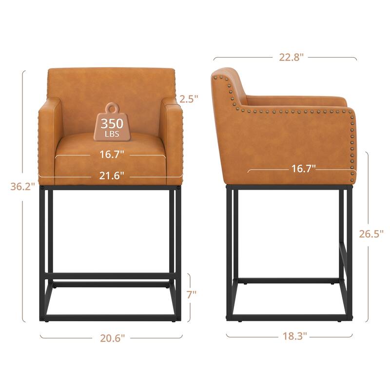 Modern Counter Height Bar Stools Fabric Upholstered Counter Stool