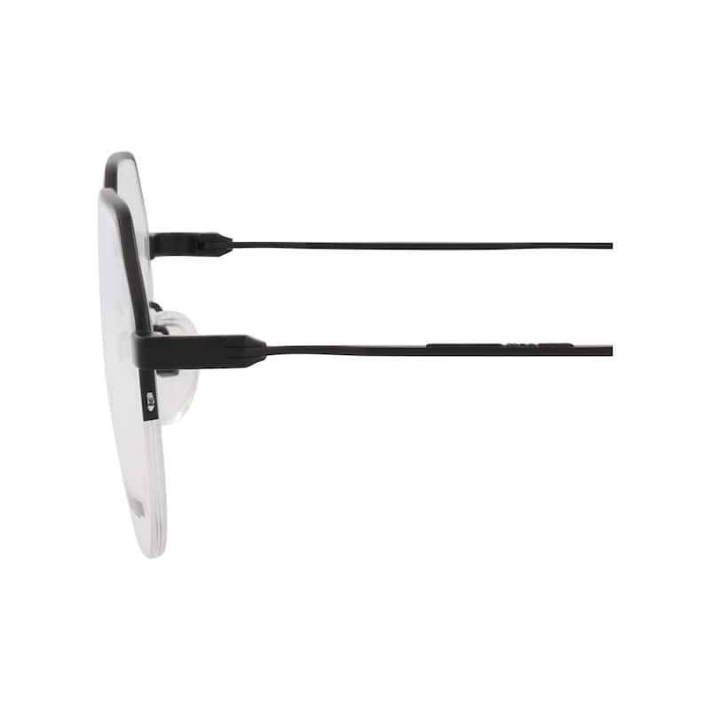 McQ Alexander McQueen Round-Frame Metal Optical Frames, Transparent Lens, Matte Black Frame