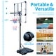 preview thumbnail 1 of 5, Basketball Goal Adjustable Backboard with Wheels White