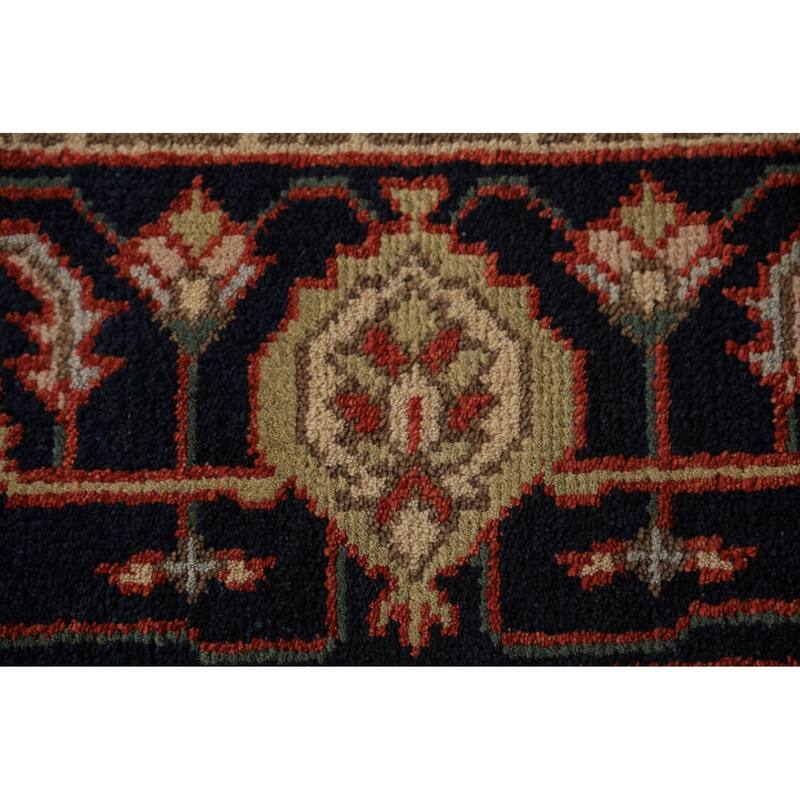 Light Blue Oushak Indian Area Rug Handmade Wool Carpet - 9'0"x 11'8"