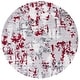 preview thumbnail 79 of 84, SAFAVIEH Skyler Roumpini Modern Abstract Rug 6'7" Round - Grey/Red - Round