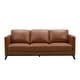 preview thumbnail 13 of 22, Abbyson Woodstock Mid Century 2 Piece Top Grain Leather Sofa and Loveseat Set