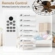preview thumbnail 53 of 105, Caged Ceiling Fan with Light and Remote, 11.8–28 Inch Low Profile Fandelier, 6-Speed Quiet DC Motor, Black/Satin Nickel